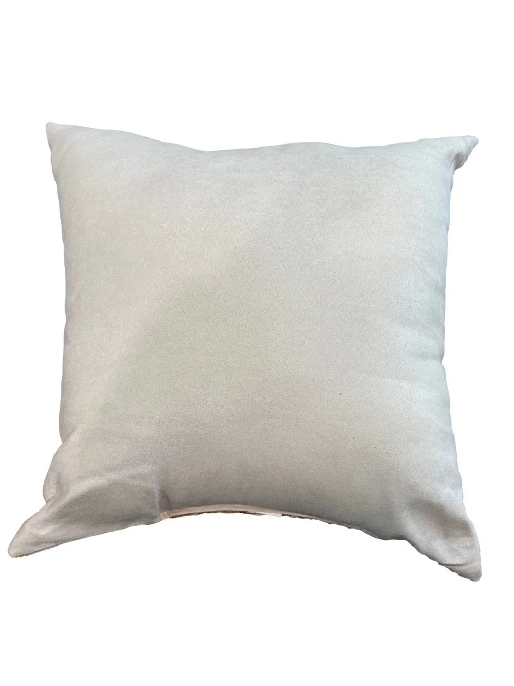 Floral Embroidered Toss Pillow - Multi fall colors 19” square